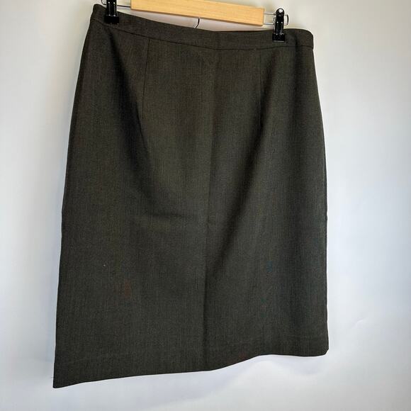 Banana Republic Hunter Green Pleated Button Pencil Skirt Womens Size 10 Office - Picture 6 of 15